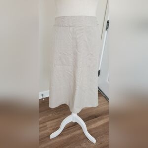 Lane Bryant Cream Checkered Skirt Size 18